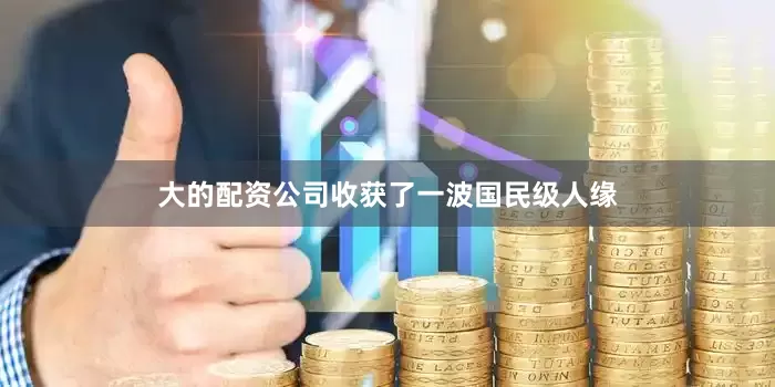 大的配资公司收获了一波国民级人缘